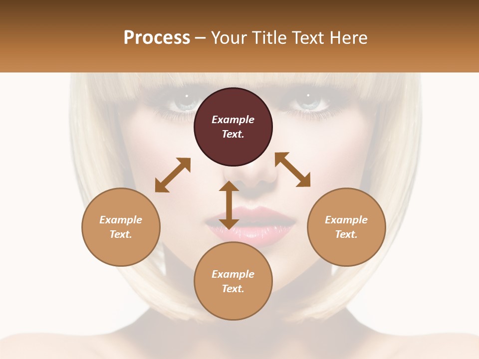 A Woman With Blond Hair And Blue Eyes PowerPoint Template