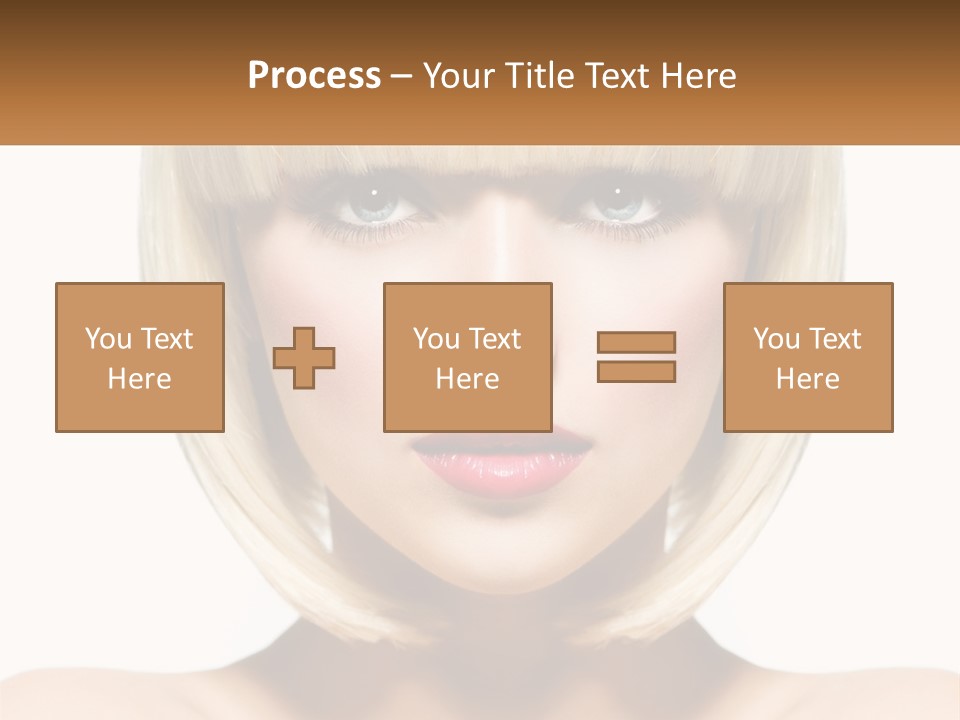 A Woman With Blond Hair And Blue Eyes PowerPoint Template