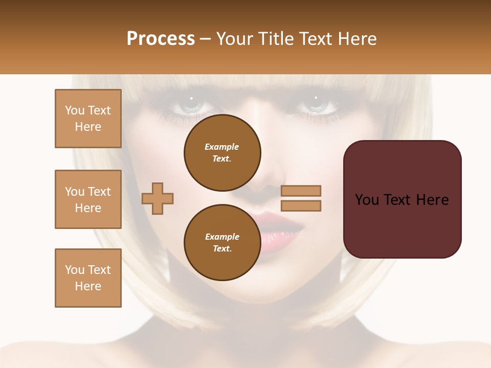 A Woman With Blond Hair And Blue Eyes PowerPoint Template