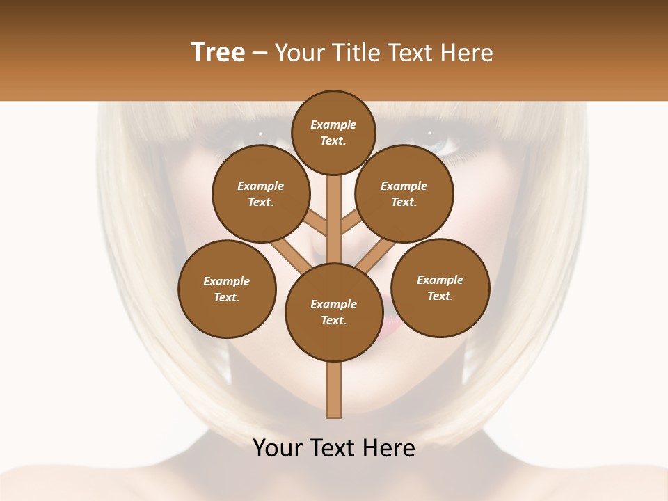 A Woman With Blond Hair And Blue Eyes PowerPoint Template