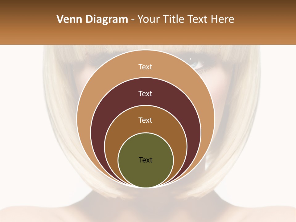 A Woman With Blond Hair And Blue Eyes PowerPoint Template