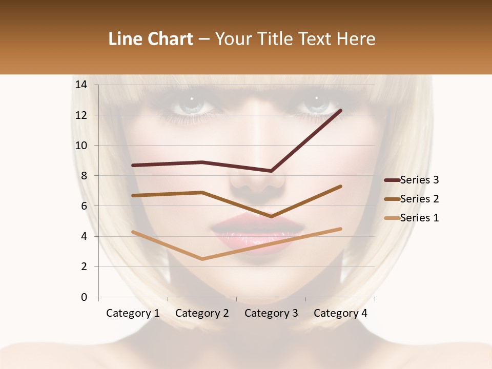 A Woman With Blond Hair And Blue Eyes PowerPoint Template