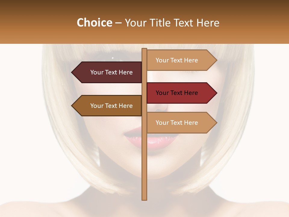 A Woman With Blond Hair And Blue Eyes PowerPoint Template