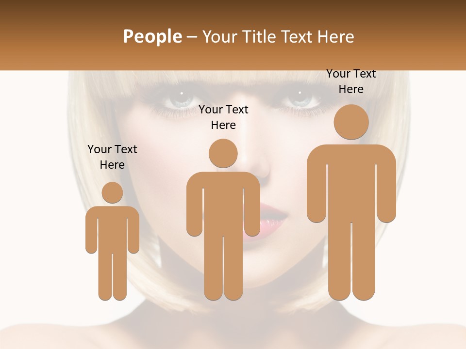 A Woman With Blond Hair And Blue Eyes PowerPoint Template