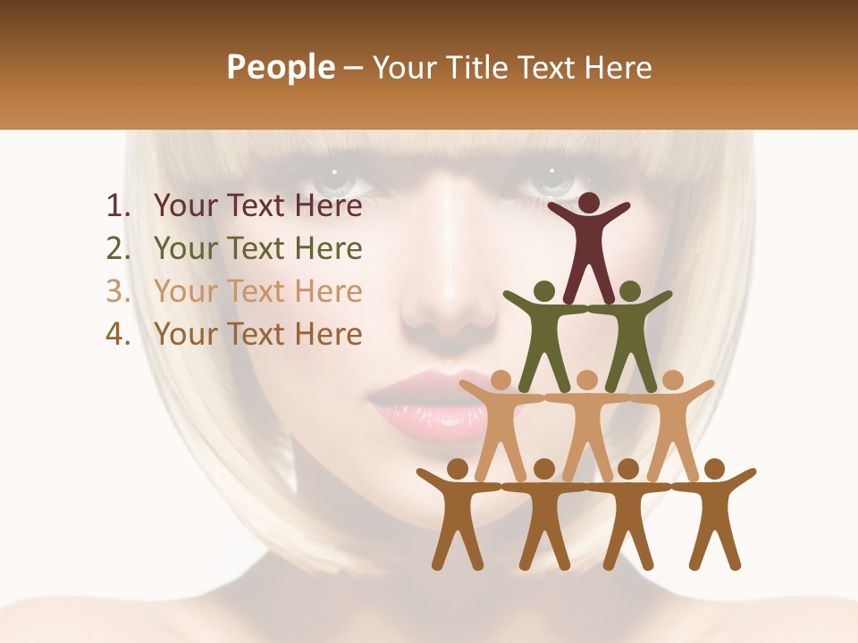 A Woman With Blond Hair And Blue Eyes PowerPoint Template