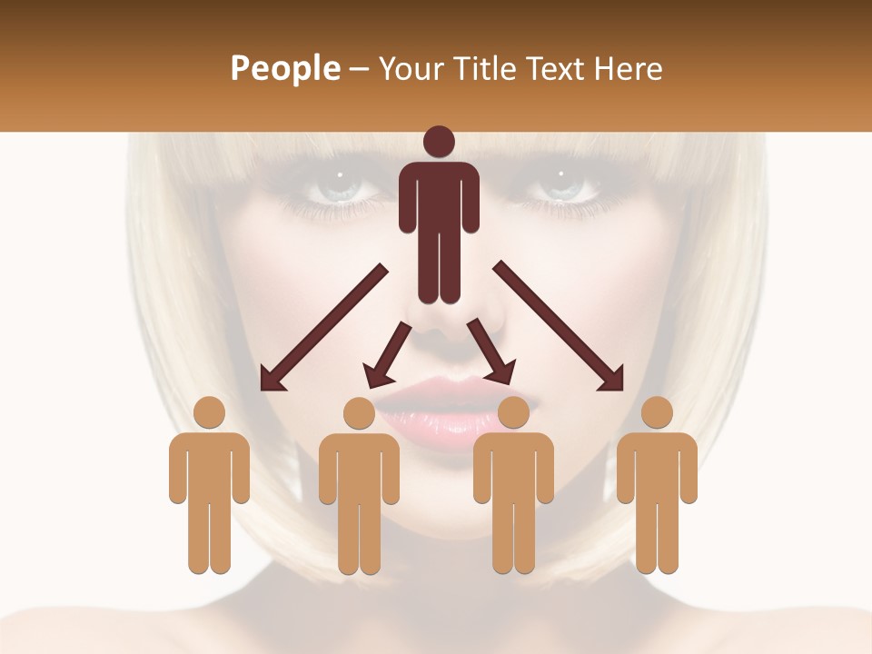 A Woman With Blond Hair And Blue Eyes PowerPoint Template