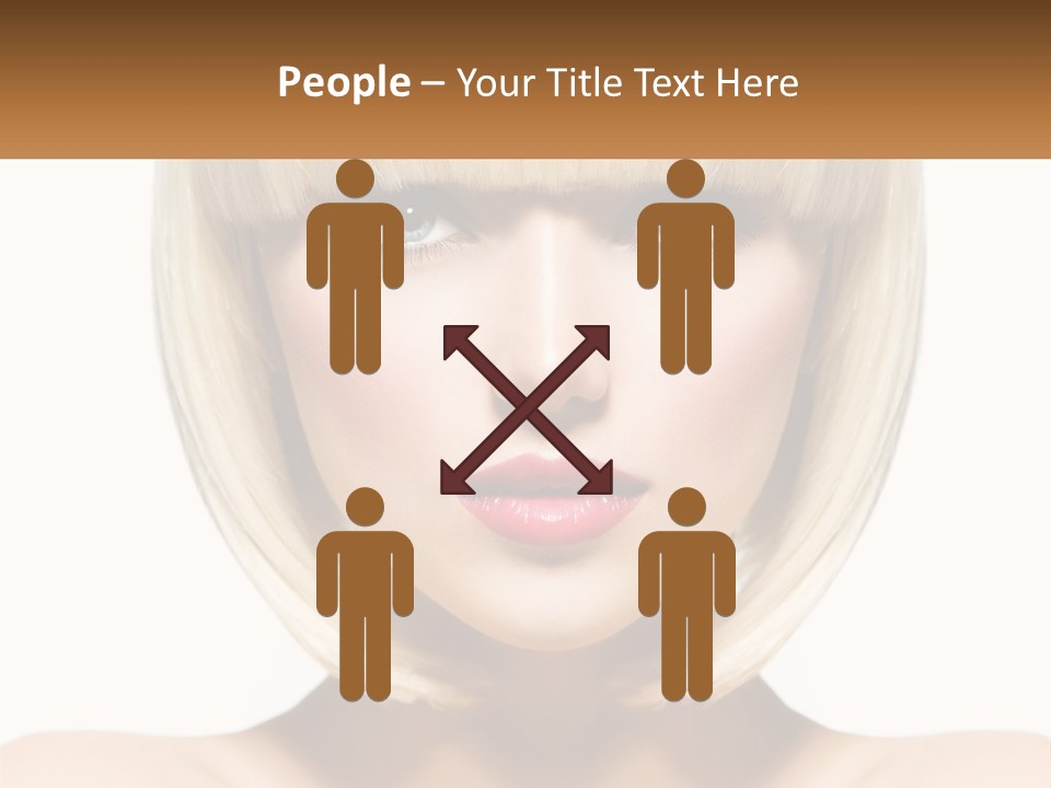 A Woman With Blond Hair And Blue Eyes PowerPoint Template
