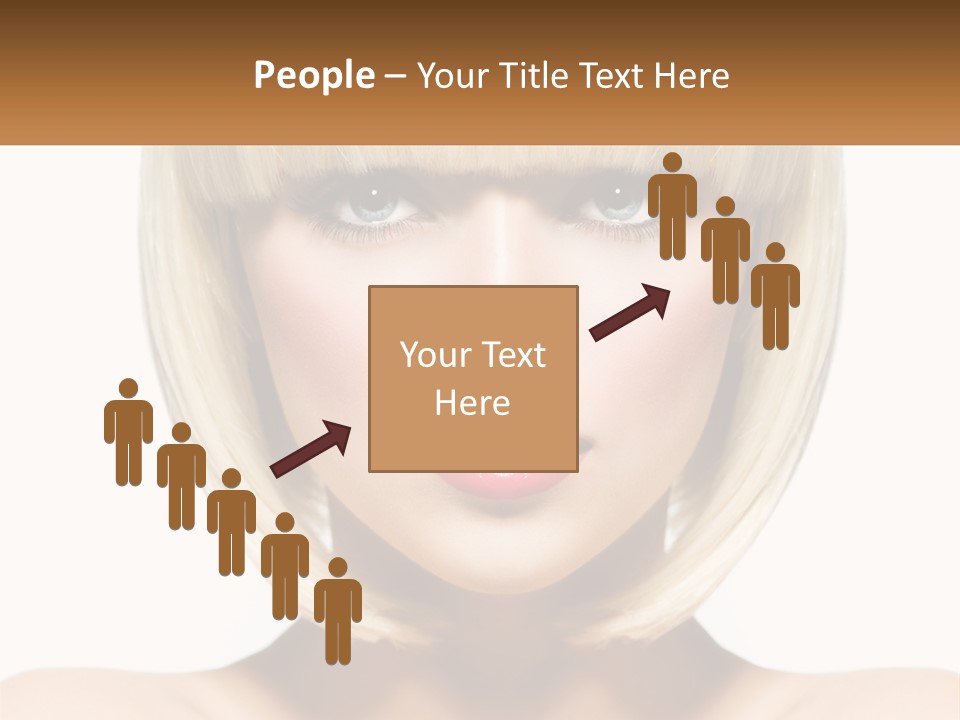 A Woman With Blond Hair And Blue Eyes PowerPoint Template