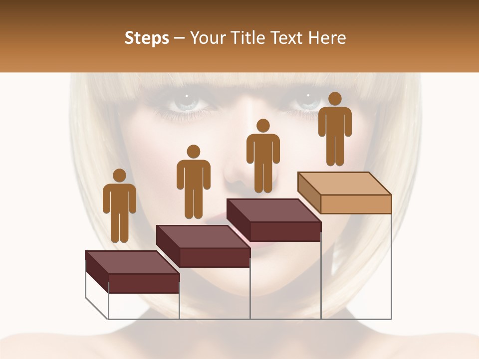 A Woman With Blond Hair And Blue Eyes PowerPoint Template