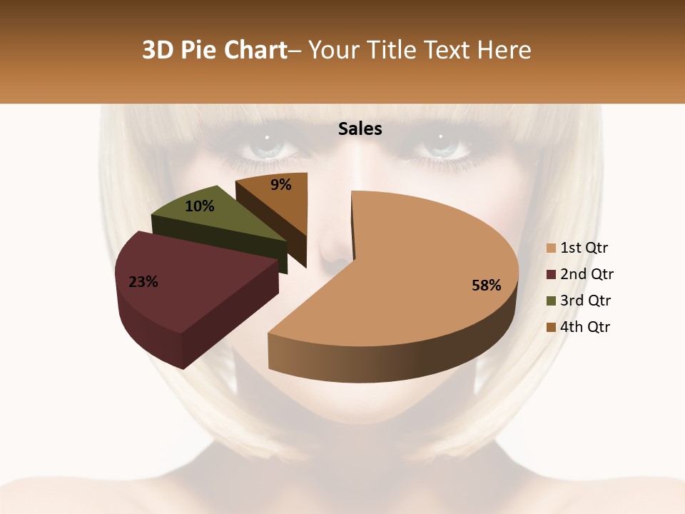 A Woman With Blond Hair And Blue Eyes PowerPoint Template