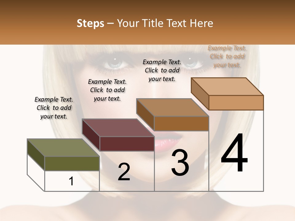 A Woman With Blond Hair And Blue Eyes PowerPoint Template