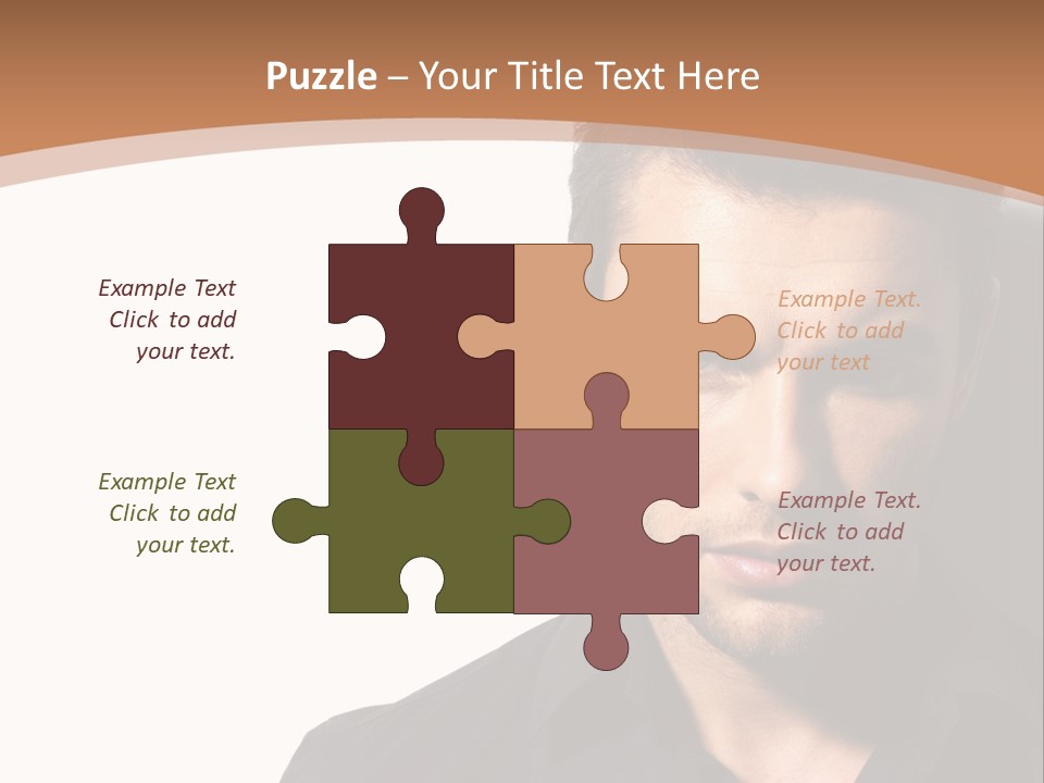 A Man In A Black Shirt Is Looking At The Camera PowerPoint Template