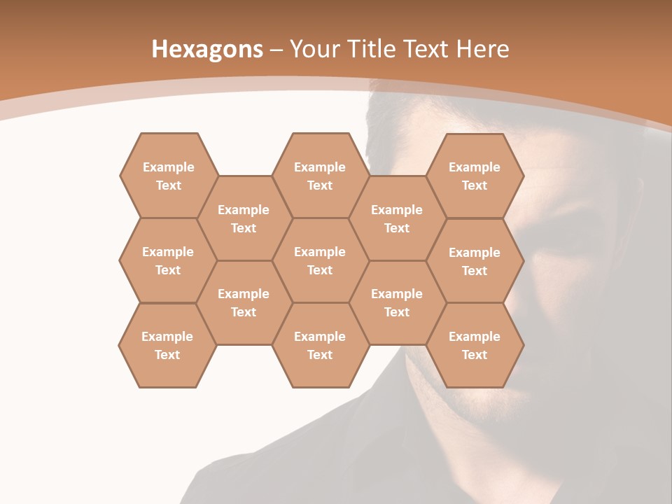 A Man In A Black Shirt Is Looking At The Camera PowerPoint Template