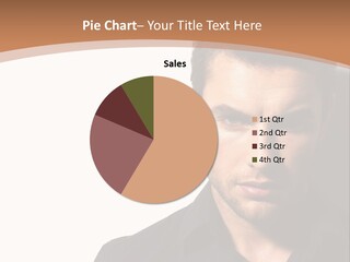 A Man In A Black Shirt Is Looking At The Camera PowerPoint Template