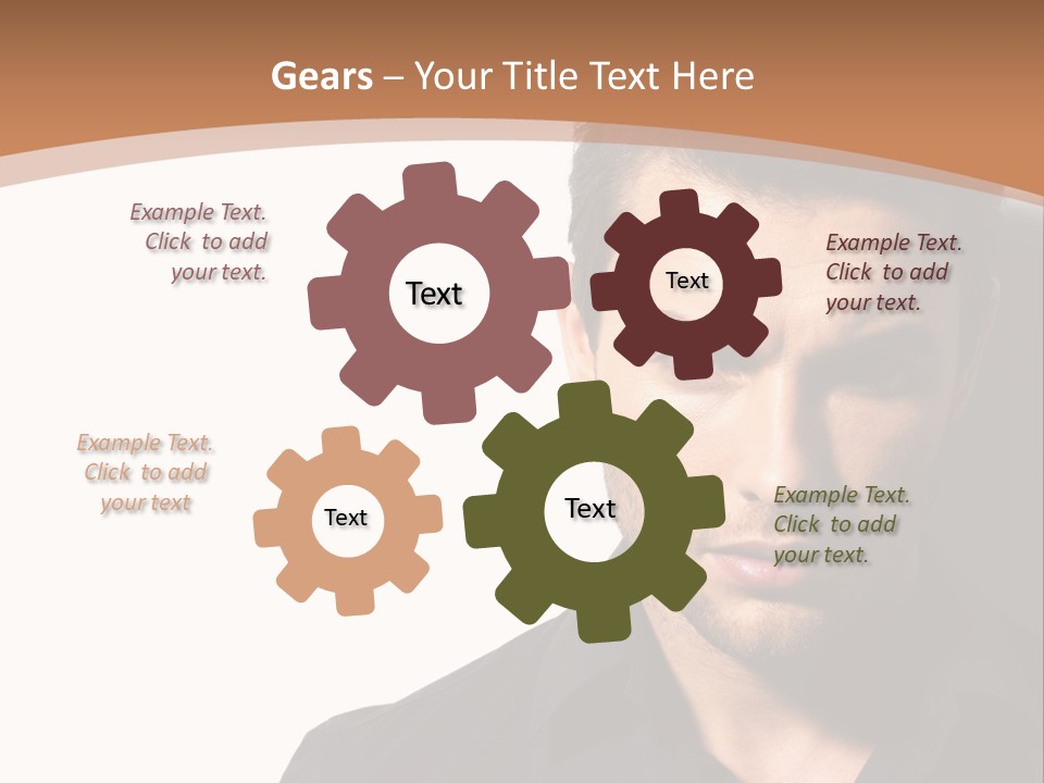 A Man In A Black Shirt Is Looking At The Camera PowerPoint Template