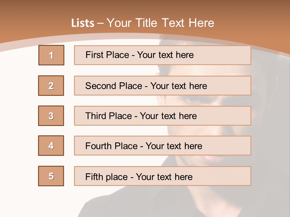 A Man In A Black Shirt Is Looking At The Camera PowerPoint Template