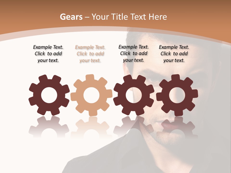 A Man In A Black Shirt Is Looking At The Camera PowerPoint Template