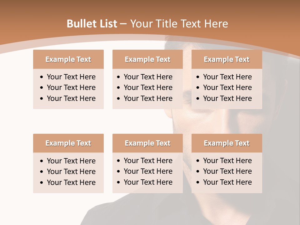 A Man In A Black Shirt Is Looking At The Camera PowerPoint Template