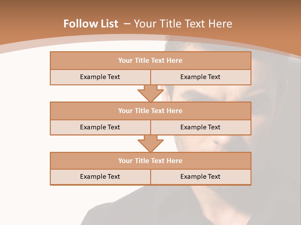 A Man In A Black Shirt Is Looking At The Camera PowerPoint Template