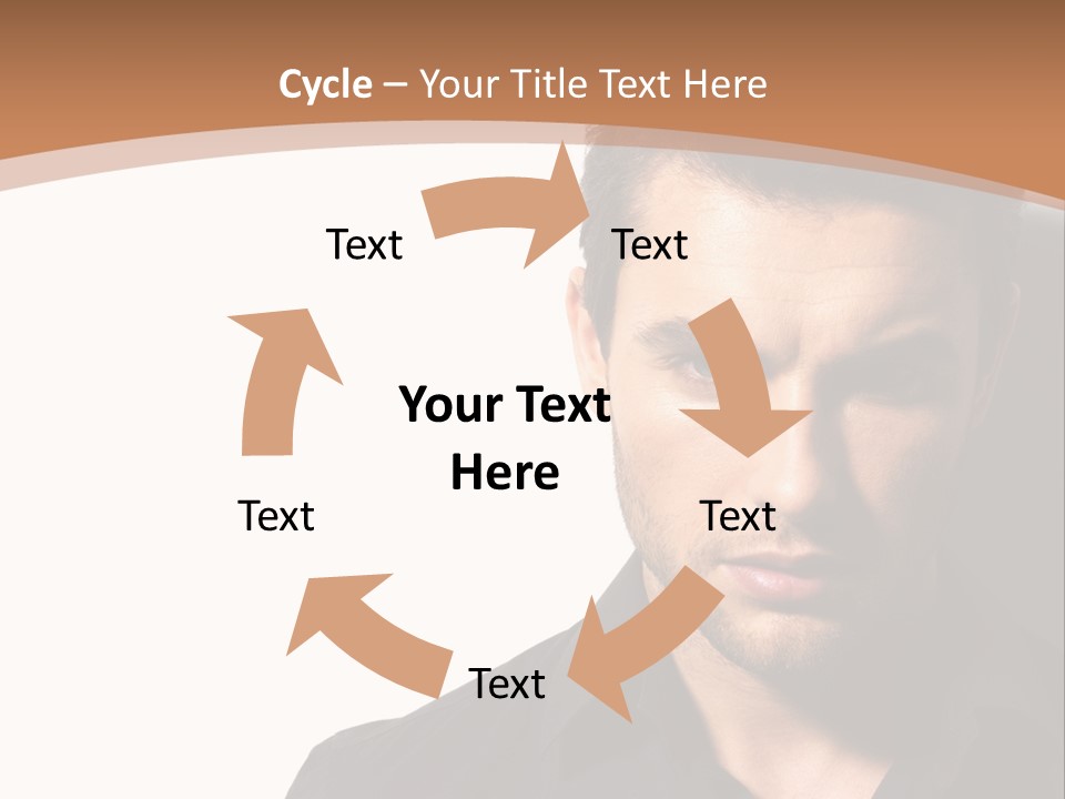 A Man In A Black Shirt Is Looking At The Camera PowerPoint Template