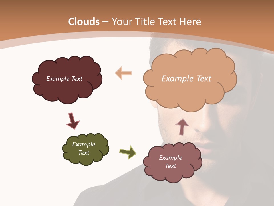 A Man In A Black Shirt Is Looking At The Camera PowerPoint Template