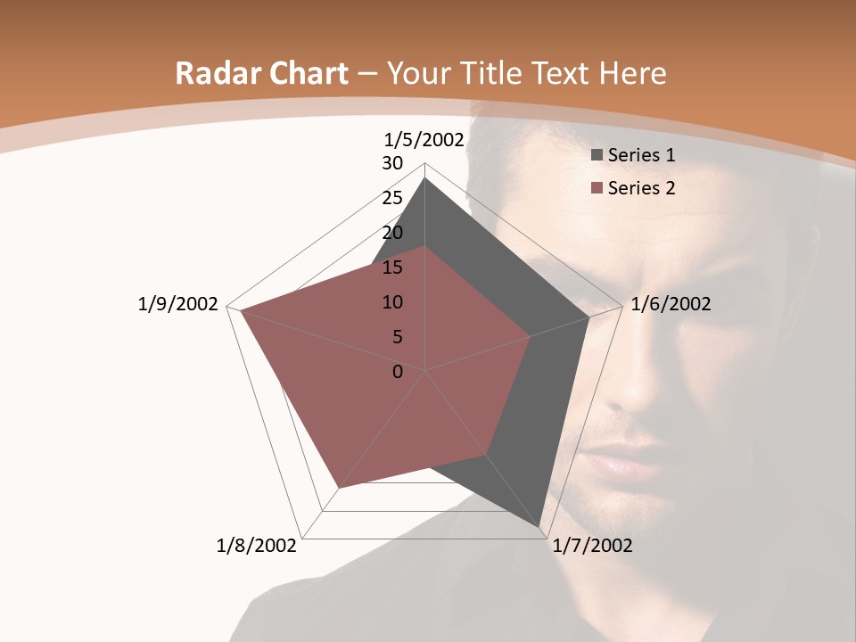 A Man In A Black Shirt Is Looking At The Camera PowerPoint Template