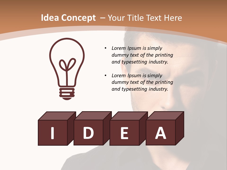 A Man In A Black Shirt Is Looking At The Camera PowerPoint Template