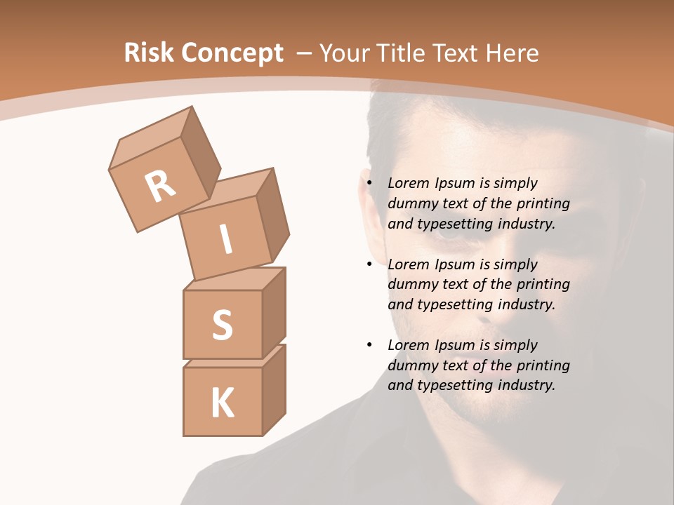 A Man In A Black Shirt Is Looking At The Camera PowerPoint Template