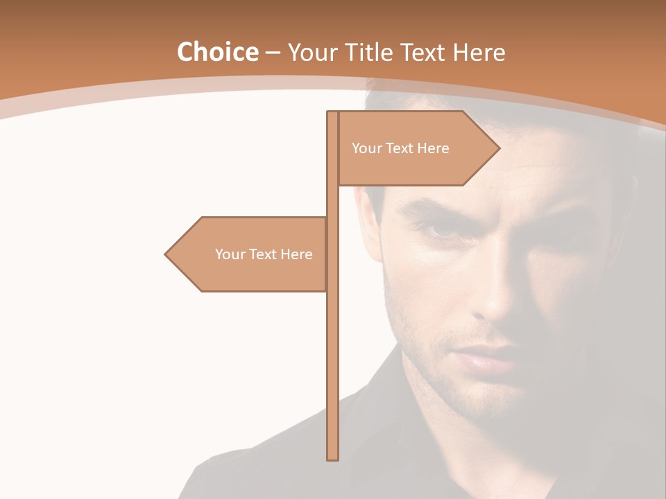 A Man In A Black Shirt Is Looking At The Camera PowerPoint Template