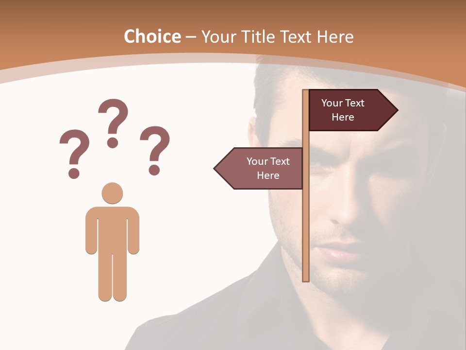 A Man In A Black Shirt Is Looking At The Camera PowerPoint Template