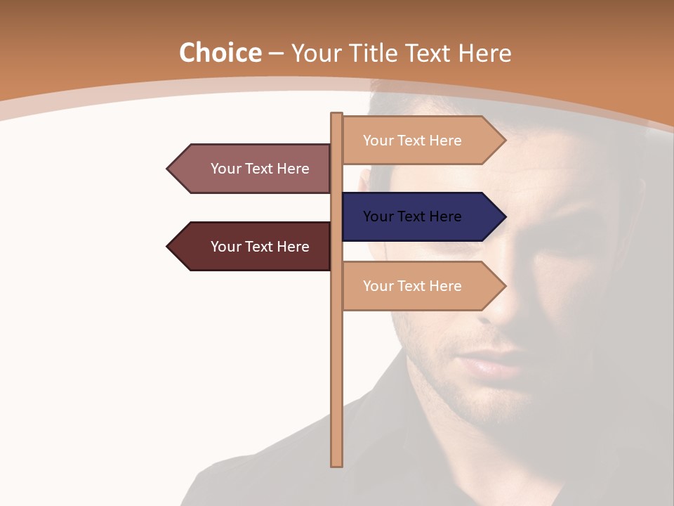 A Man In A Black Shirt Is Looking At The Camera PowerPoint Template
