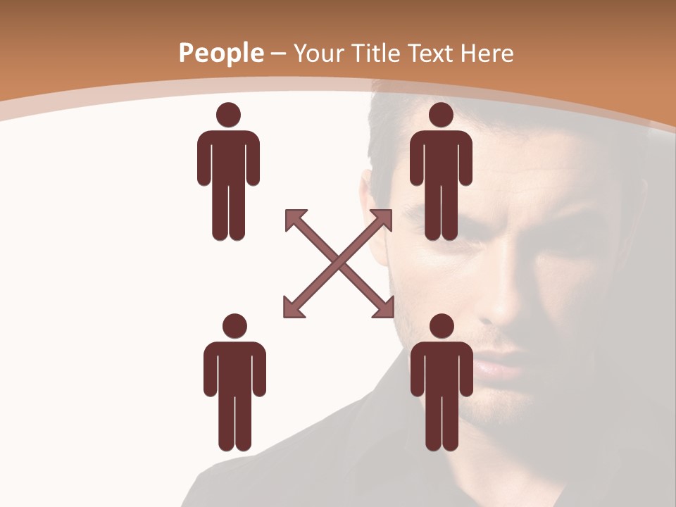 A Man In A Black Shirt Is Looking At The Camera PowerPoint Template