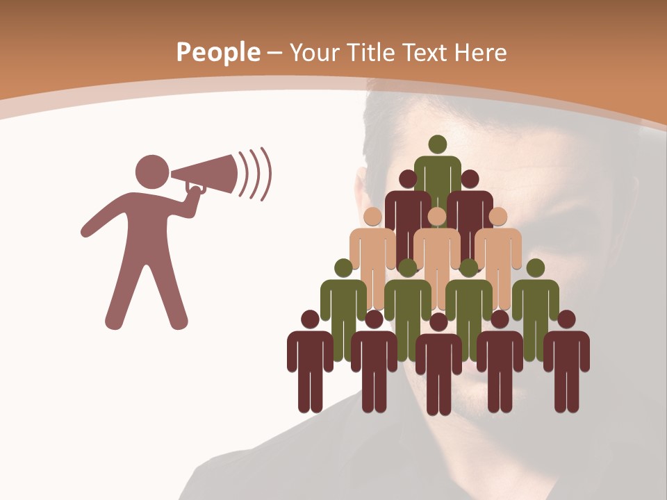 A Man In A Black Shirt Is Looking At The Camera PowerPoint Template