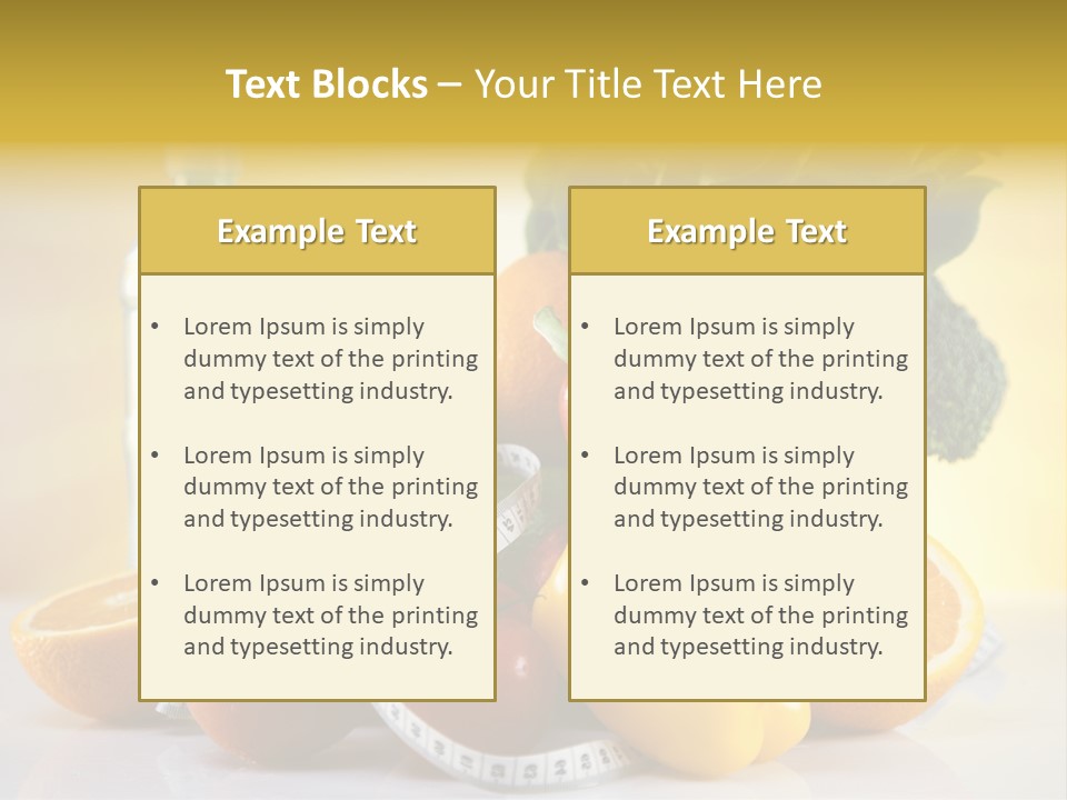 A Variety Of Fruits And Vegetables With A Bottle Of Water PowerPoint Template