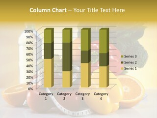 A Variety Of Fruits And Vegetables With A Bottle Of Water PowerPoint Template