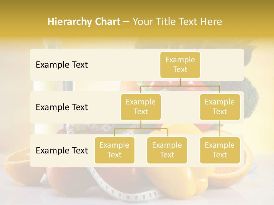 A Variety Of Fruits And Vegetables With A Bottle Of Water PowerPoint Template