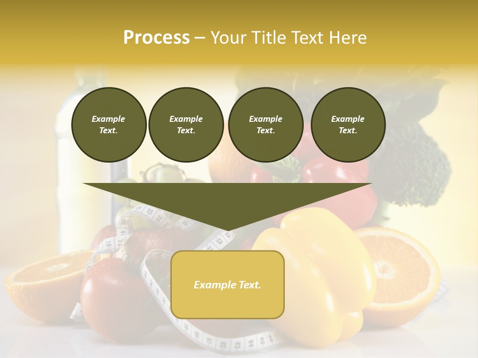 A Variety Of Fruits And Vegetables With A Bottle Of Water PowerPoint Template