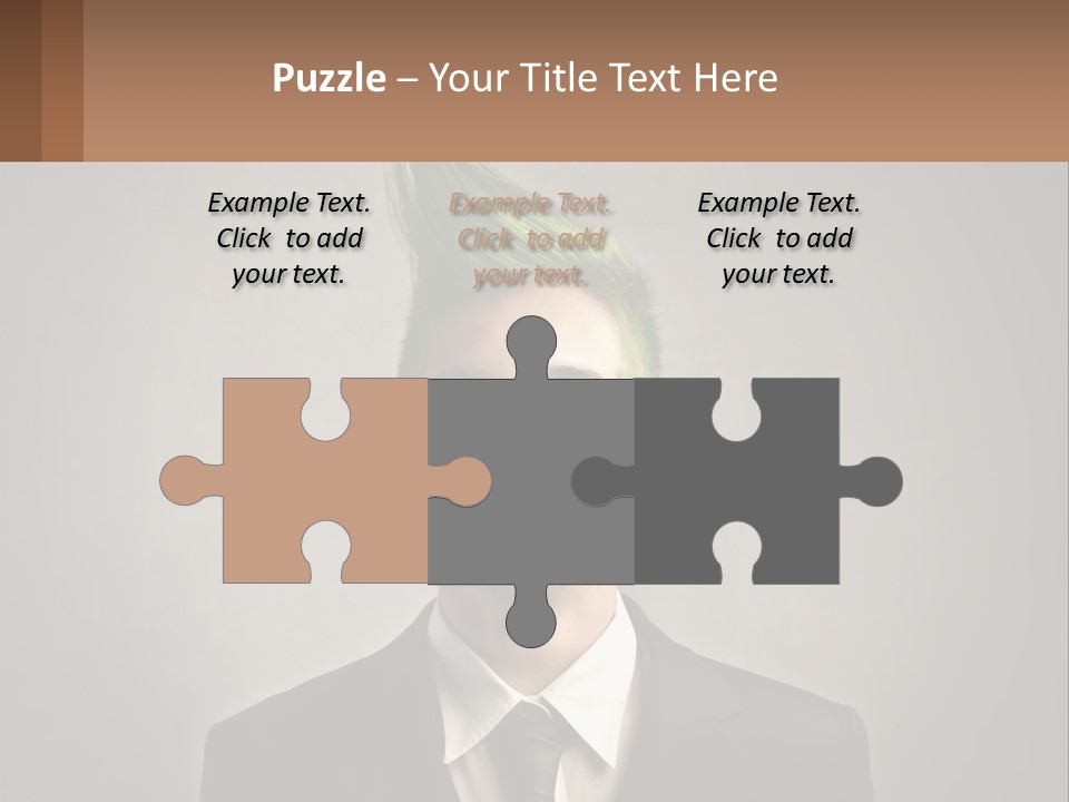 A Man With Green Hair And Glasses Holding A Sign PowerPoint Template