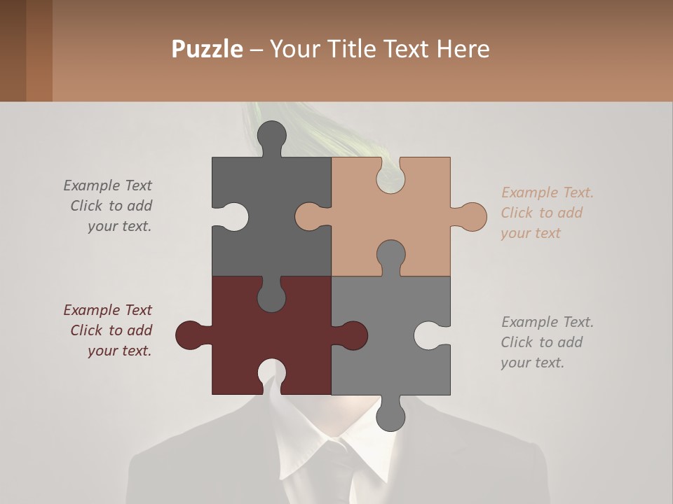 A Man With Green Hair And Glasses Holding A Sign PowerPoint Template