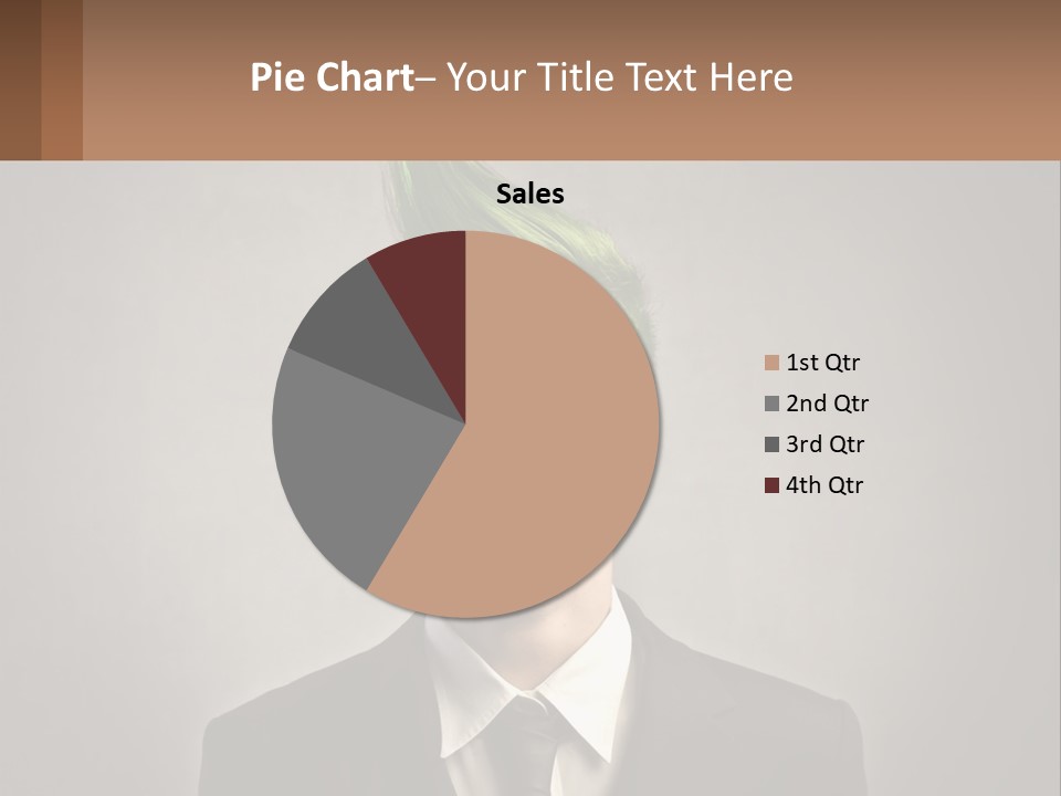 A Man With Green Hair And Glasses Holding A Sign PowerPoint Template