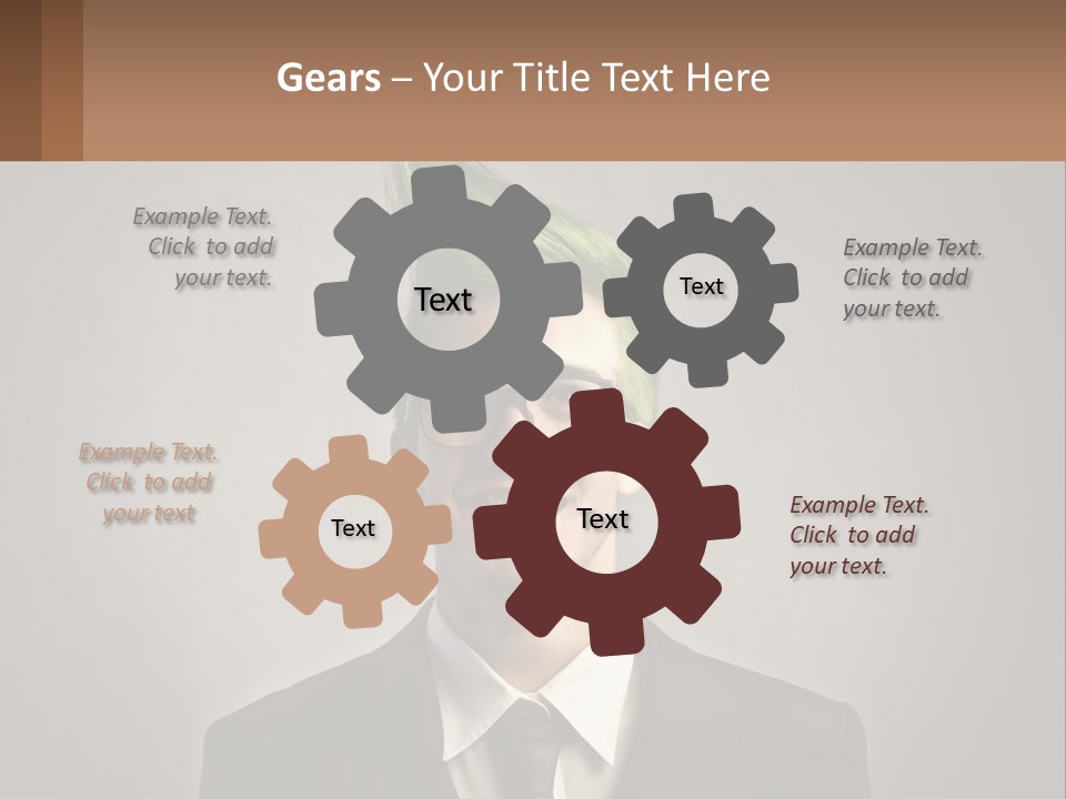 A Man With Green Hair And Glasses Holding A Sign PowerPoint Template