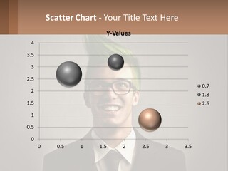 A Man With Green Hair And Glasses Holding A Sign PowerPoint Template