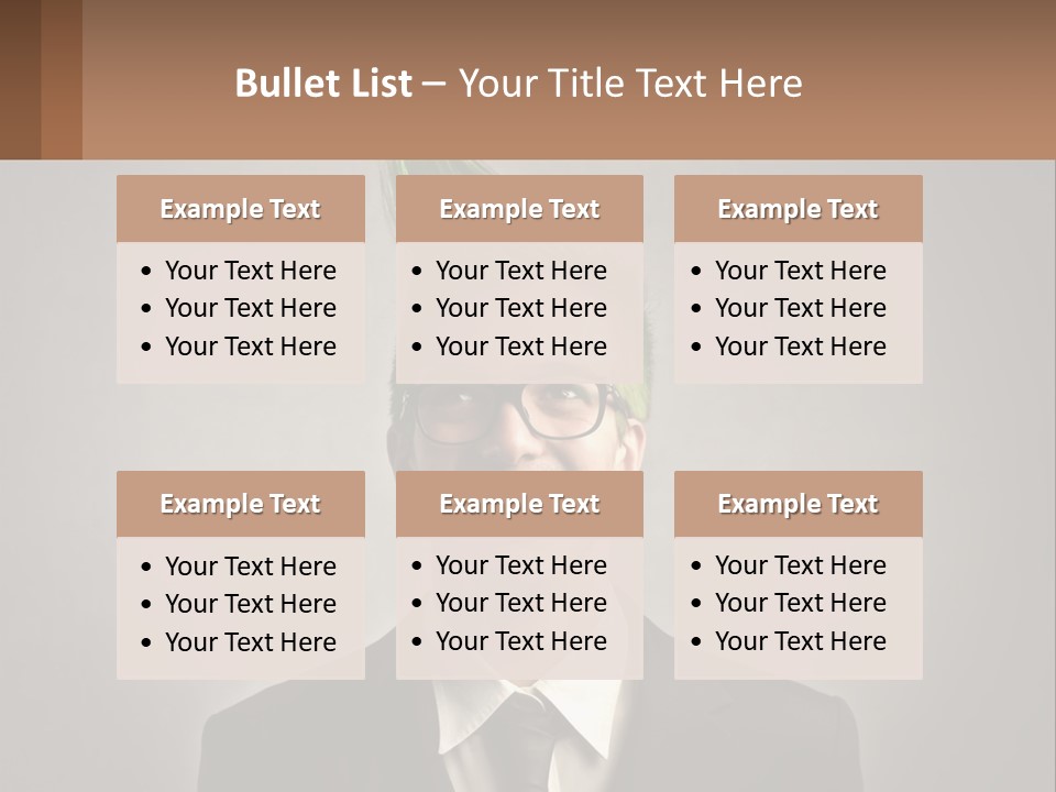 A Man With Green Hair And Glasses Holding A Sign PowerPoint Template