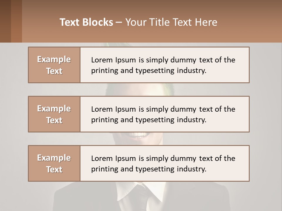A Man With Green Hair And Glasses Holding A Sign PowerPoint Template