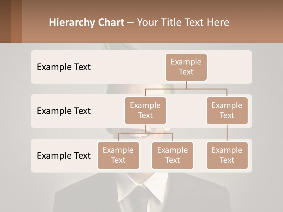 A Man With Green Hair And Glasses Holding A Sign PowerPoint Template