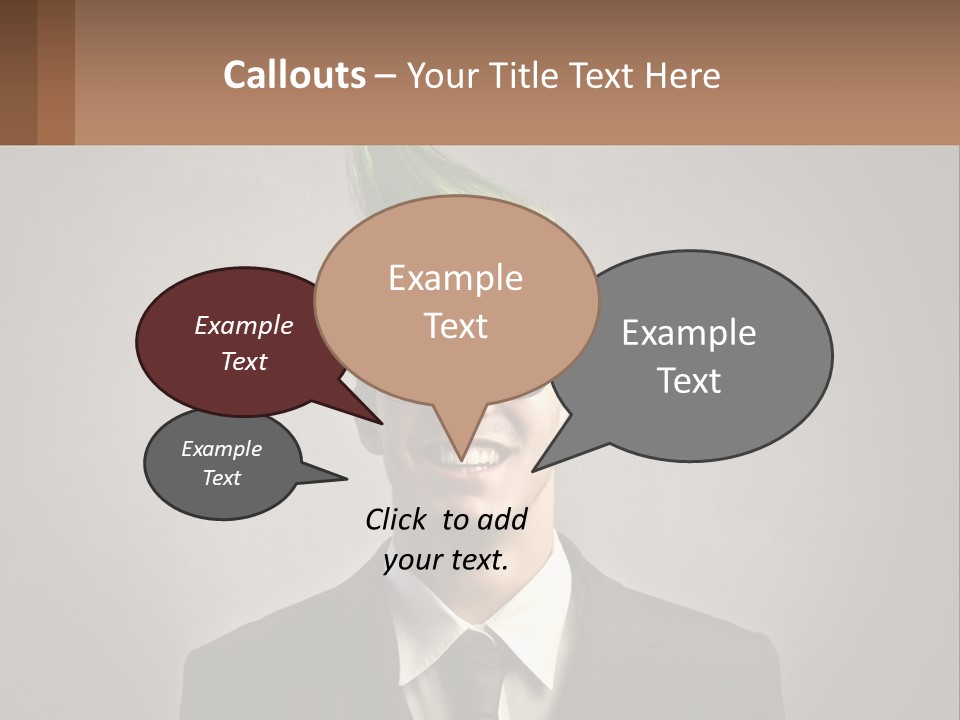 A Man With Green Hair And Glasses Holding A Sign PowerPoint Template