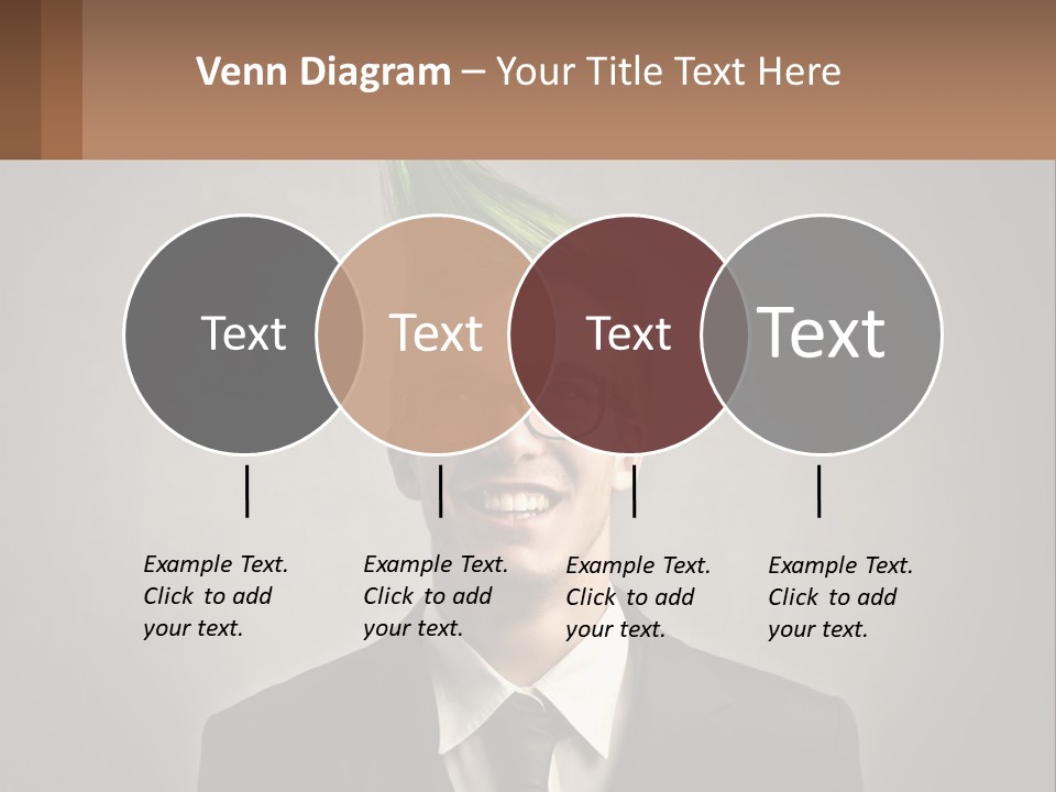 A Man With Green Hair And Glasses Holding A Sign PowerPoint Template