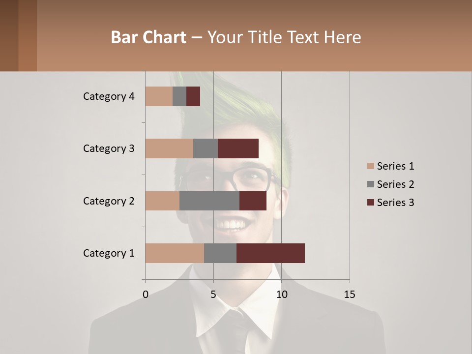 A Man With Green Hair And Glasses Holding A Sign PowerPoint Template