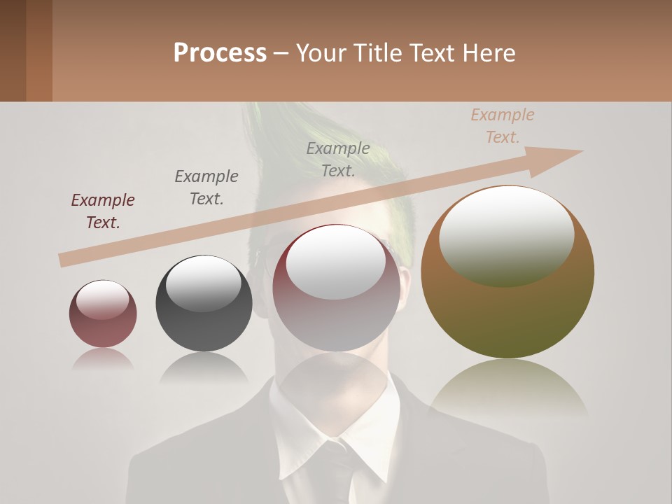 A Man With Green Hair And Glasses Holding A Sign PowerPoint Template