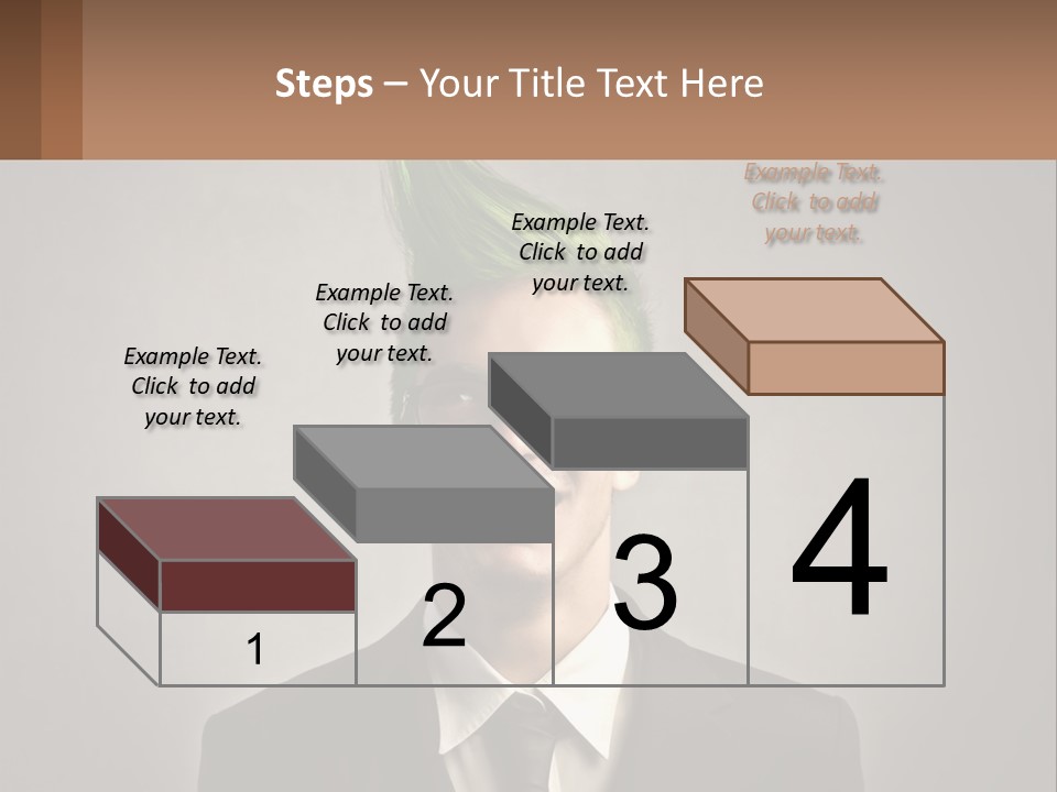 A Man With Green Hair And Glasses Holding A Sign PowerPoint Template